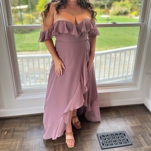 Revelry Scarlet bridesmaid dress in dusty purple - 940 chiffon